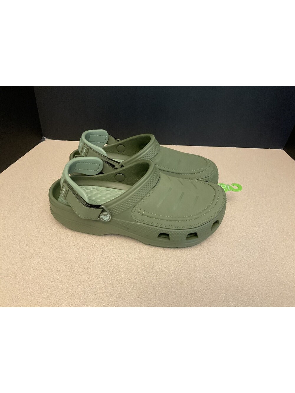 New! Men's Crocs Yukon Vista II Leather Green Slip-On Clogs. Size 7. Awesome!